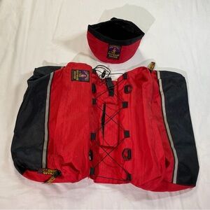 Outward Hound Travel Backpack Dog Hike Saddle Bag Folding Water Bowl  Size M-L